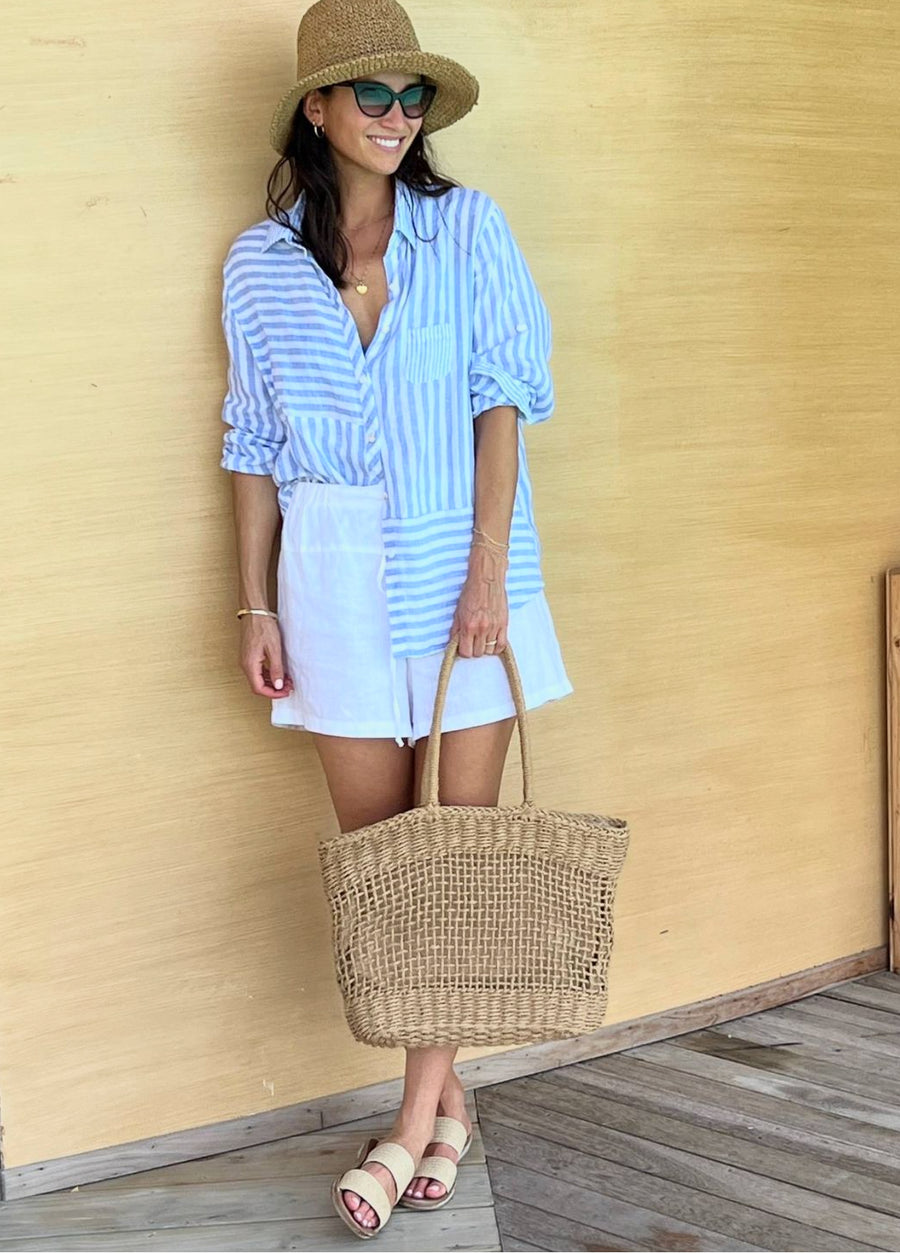 Lucille Linen Shirt - blue