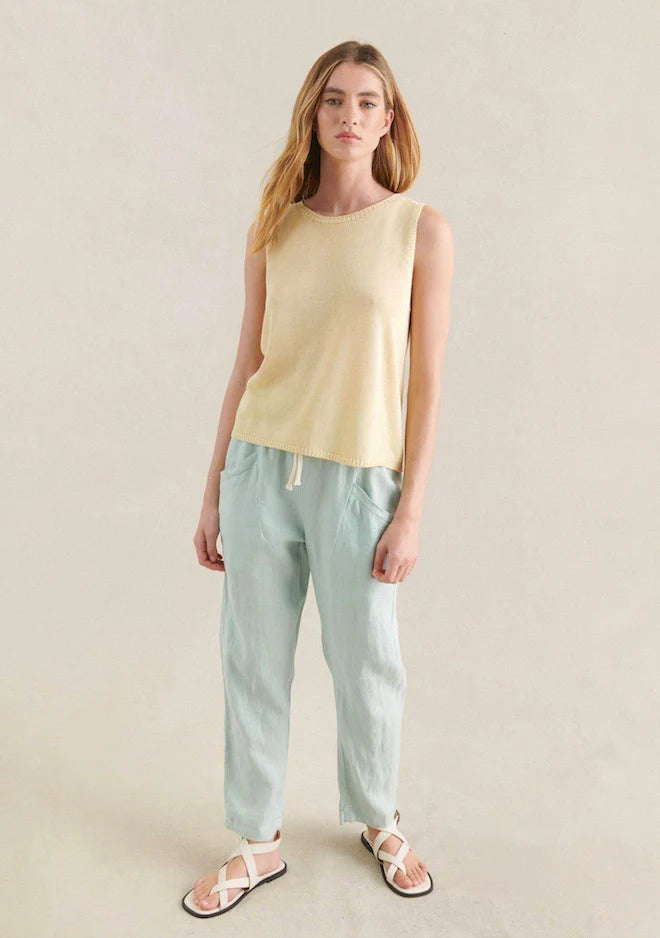 luxe linen pants mint