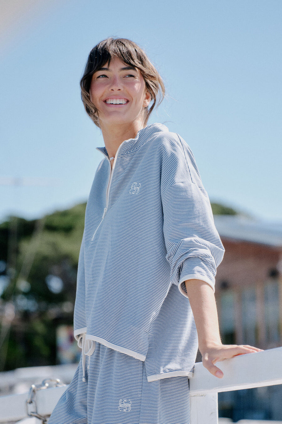 Boxy Zip Sweat