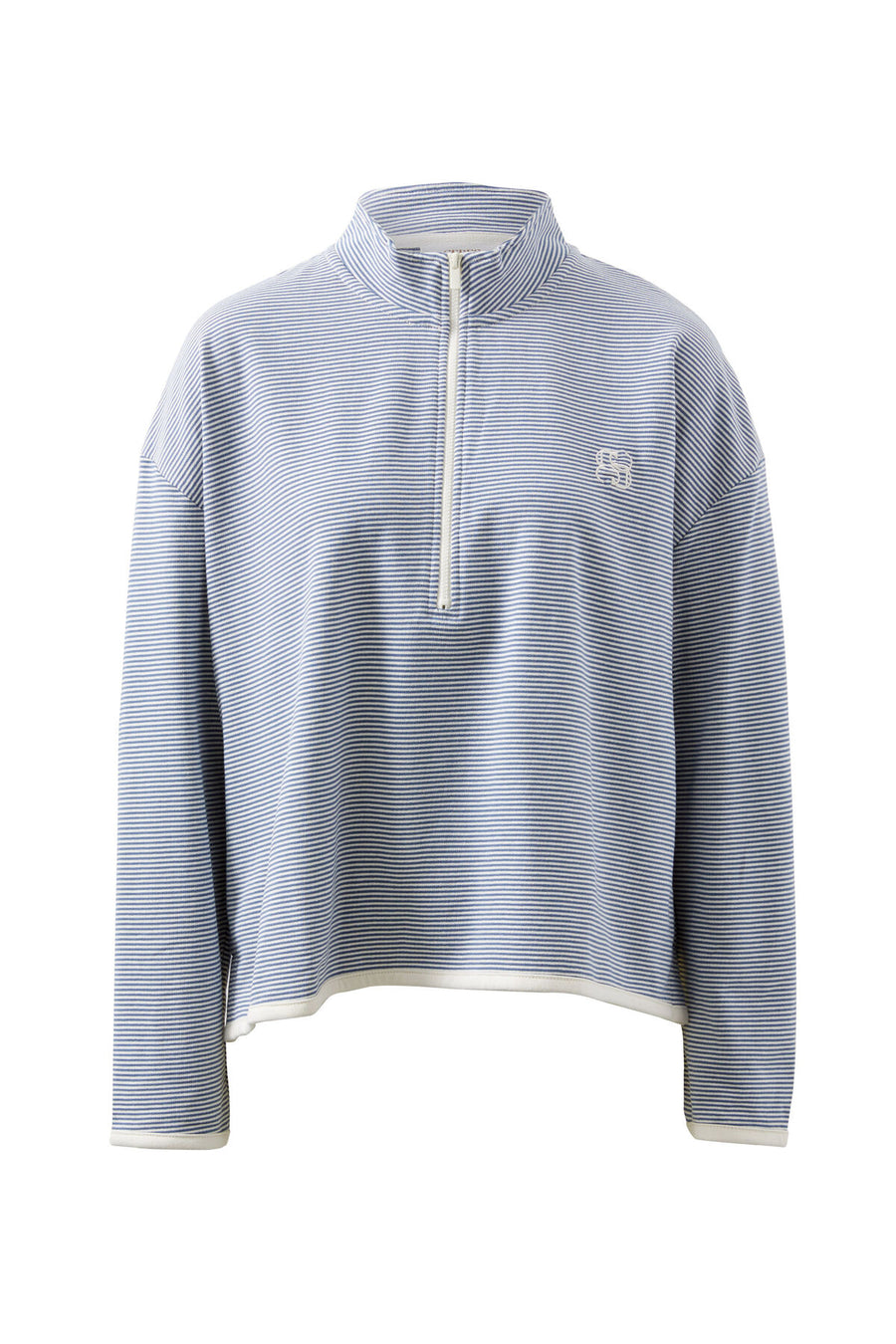 Boxy Zip Sweat - Moonlight