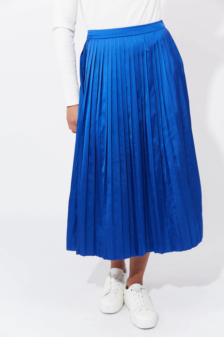 Doha Pleated Skirt - Cobalt
