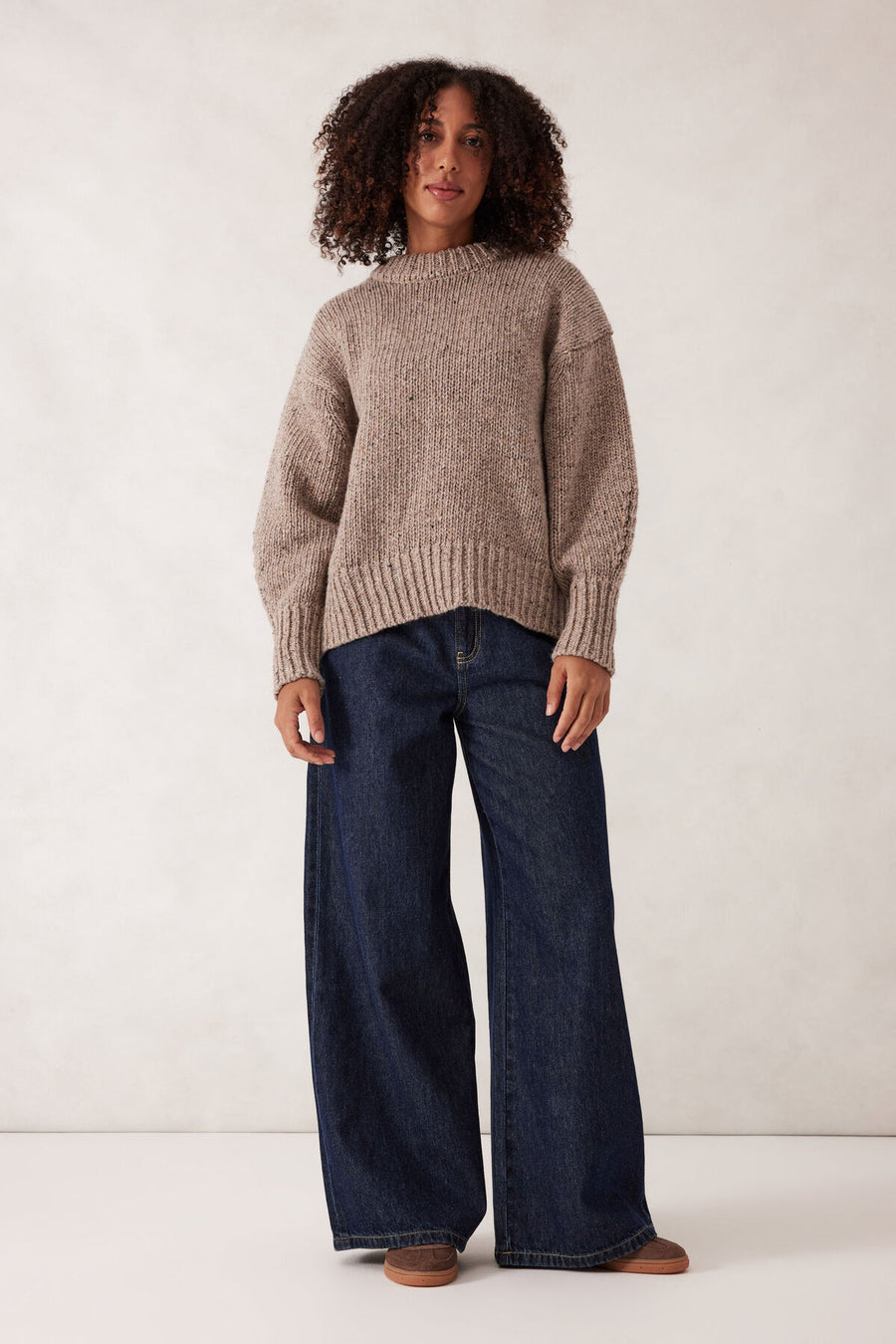 Lofty Knit Crew - Taupe