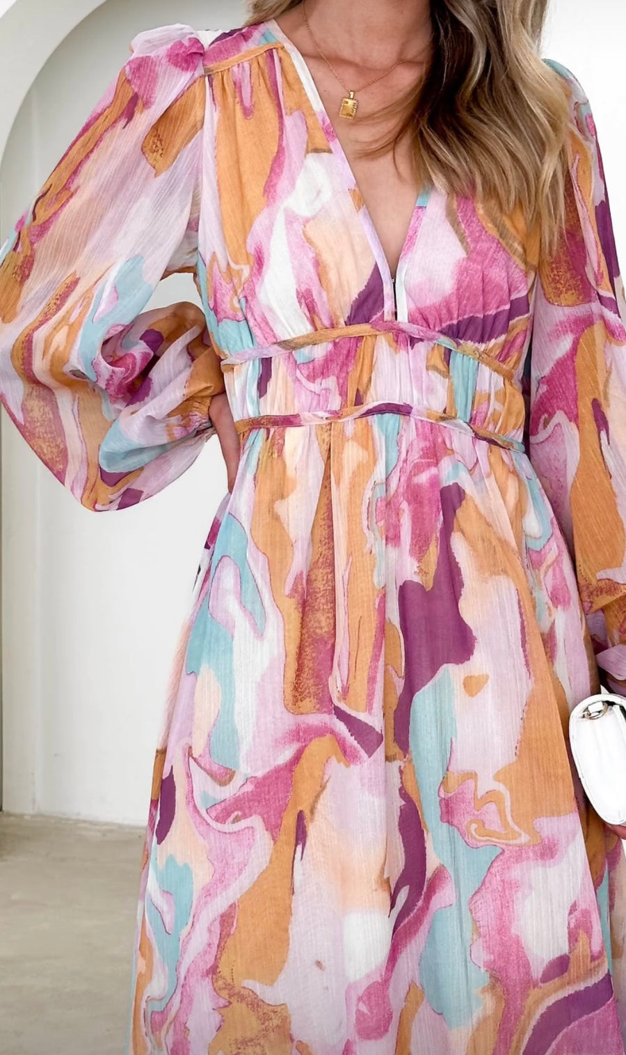 Jessie LS Dress - Pink