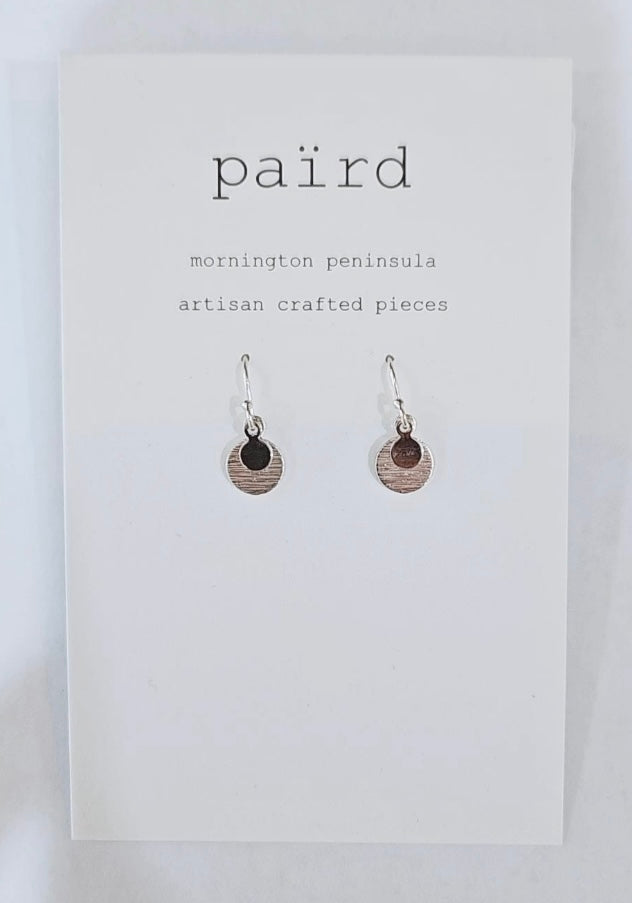 Double Saucer Earrings - Silver